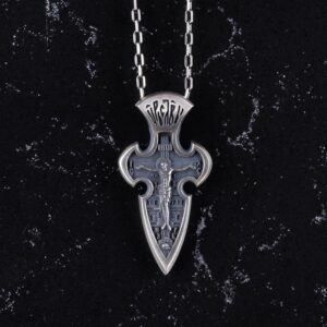 Melek Michael Kolye - 925 Ayar Gümüş Gotik Kolye - Görsel 5