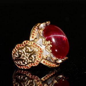 Gerçek Doğal Yıldız Yakutu Taş Yüzük, Kral Yüzüğü, 925 Ayar Gümüş Yüzük - Görsel 5