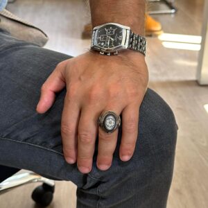 Sterling Gümüş Erkek Yüzük - Oniks Taşı - Süleyman Yıldızı Sembolü, Cesaret ve Canlılığın Sembolü - El Yapımı İfade Yüzüğü - Görsel 6