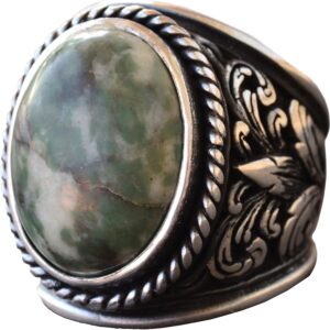 Erkekler için Zarif Taş Koleksiyonu: 925 Ayar Gümüş Yüzükler - Doğal Krizopras Taş Seçimi