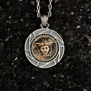 925 Ayar Gümüş Erkek Kolye - Hayvan Temalı, Gotik Temalı Takı (Medusa) - Görsel 2