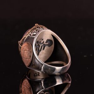 El Yapımı Doğal Kaplan Göz Taşı Yüzük - 925 Ayar Gümüş Erkek Takısı - Görsel 7