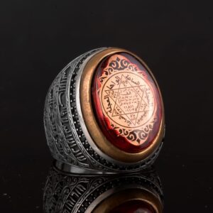 David Yıldızı Yüzüğü,, 925 Ayar Gümüş Erkek Yüzüğü, Süleyman Yüzüğü - Görsel 6