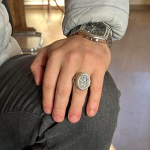 Ayatul Kursi İslami Yüzük, Osmanlı Oymalı Yüzük - Görsel 3