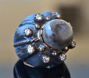 Doğal Yıldız Yakutu Taşlı, Antika Yüzük, 925 Ayar Gümüş Erkek Yüzük, Gümüş Erkek Aksesuarı - Görsel 3