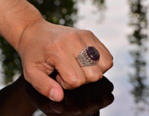 Gerçek Doğal Yıldız Safir Taşlı Yüzük - 925 Ayar Gümüş Erkek Yüzüğü - Erkek Yüzüğü - Görsel 7