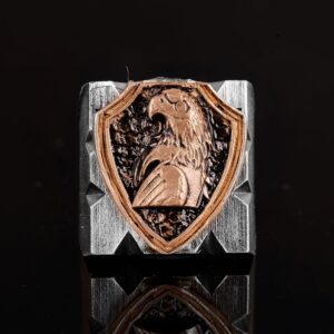 Erkekler İçin Kartal Yüzük, Hayvan Yüzüğü, Vintage Yüzük, El Yapımı Yüzük, 925 Ayar Gümüş Erkek Yüzüğü - Görsel 4