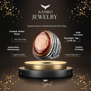 David Yıldızı Yüzüğü,, 925 Ayar Gümüş Erkek Yüzüğü, Süleyman Yüzüğü - Görsel 2