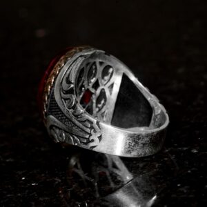 Gerçek Doğal Yıldız Yakutu Taşlı Yüzük, Vintage Yüzük, 925 Ayar Gümüş Yüzük - Görsel 7