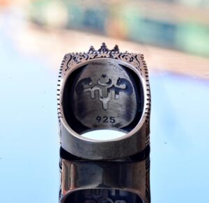 Doğal Akik Taşlı El Yapımı Yüzük, Ayar Gümüş Erkek Yüzüğü - Güç ve Koruma Sembolü (Kırmızı Akik) - Görsel 8