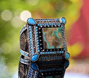 925 Ayar Sterling Gümüş Gerçek Arizona Turkuaz Taşı Erkek Yüzük - El Yapımı Takı - Görsel 3