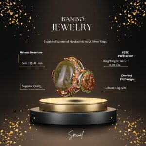 Gerçek Doğal Taş Yüzük, Erkekler İçin Şık Yüzük, El Yapımı Yüzük, Sultan Yüzüğü, 925 Ayar Gümüş Yüzük - Görsel 3