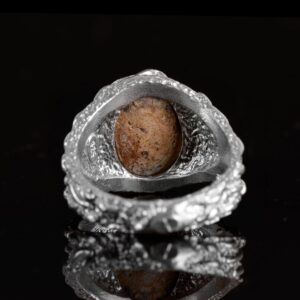 Gerçek Doğal Arizona Turkuaz Taş Yüzük, Erkekler İçin Hediye, 925 Ayar Gümüş Yüzük, Minimalist Yüzük (Stil-1) - Görsel 7