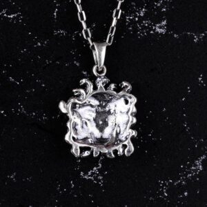 925 Ayar Gümüş Medusa Kolye, Mitolojik Gorgon Kolye, El Yapımı Gümüş Takı - Görsel 3