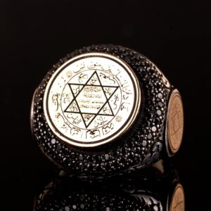 925 Ayar Gümüş Erkek Yüzük, Davut Yıldızı, Süleyman Yüzüğü, Yahudi Yüzüğü - Görsel 7