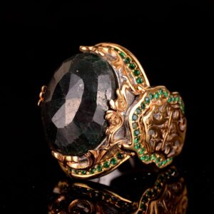 Gerçek Doğal Taş Yüzük, Erkekler İçin Şık Yüzük, El Yapımı Yüzük, Sultan Yüzüğü, 925 Ayar Gümüş Yüzük - Görsel 8