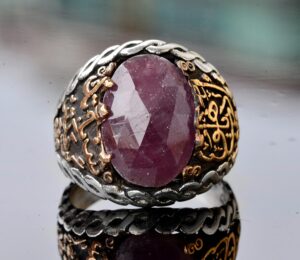 Gerçek Safir Taşlı Yüzük, Erkek Gümüş Safir Yüzük - Görsel 5