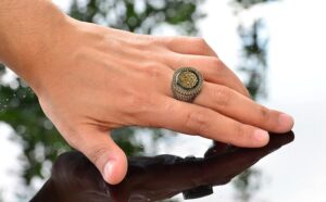 Arap Hat Sanatı, Tevhid Yüzüğü, İslami Erkek Yüzüğü, Dinî Yüzük, 925 Ayar Gümüş Yüzük - Görsel 3