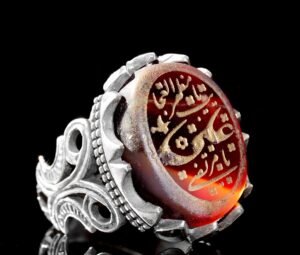 925 Ayar Gümüş Yüzük, İslami Yüzük, Erkek Yüzük, Doğal Akik Taşı (Stil-4) - Görsel 3