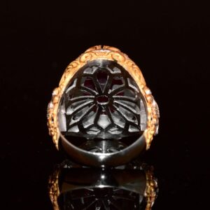 Gerçek Doğal Star Ruby Taş Yüzük, El Yapımı Yüzük, 925 Ayar Gümüş Yüzük - Görsel 8