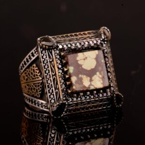 Gerçek Doğal Arizona Turkuaz Taş Yüzük, 925 Ayar Gümüş Yüzük - Görsel 4