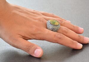 Doğal Arizona Turkuaz Taş Yüzük, Bizans Yüzüğü, Gümüş Yüzük - Görsel 6