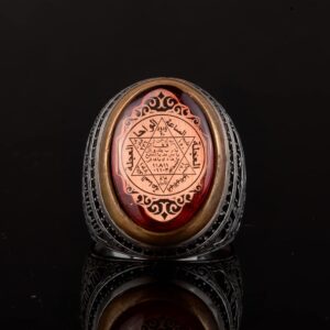 David Yıldızı Yüzüğü,, 925 Ayar Gümüş Erkek Yüzüğü, Süleyman Yüzüğü - Görsel 4