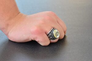 Çift Başlı Kartal Yüzük - 925 Ayar Gümüş Erkek Yüzük - Gümüş Albanian Kartal Takı - Görsel 7