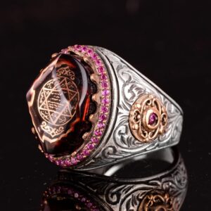 925 Ayar Gümüş Yüzük, Davut Yıldızı Yüzük, Okült, Süleyman'ın Mührü Erkek Yüzüğü, Dini Erkek Yüzüğü - Görsel 6