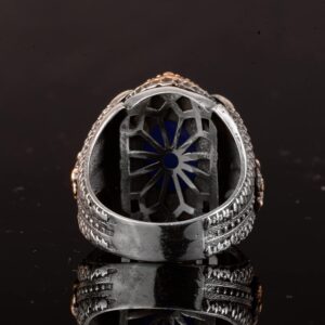 Doğal Druzy Kuvars ile 925 Ayar Gümüş Yüzük: Mavi, Lacivert, Yeşil, Kahverengi Varyasyonlar (Lacivert) - Görsel 8