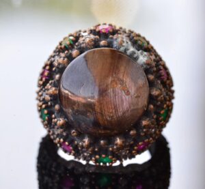 Doğal Yıldız Safir Taşlı Gümüş Erkek Yüzük, Sultan Yüzük - Görsel 5