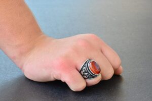 Erkekler için Zarif Doğal Taş Koleksiyonu: 925 Ayar Gümüş Yüzükler - Doğal Agat Taş Seçimi - Görsel 7