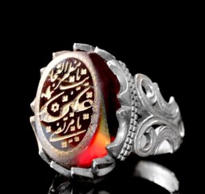 925 Ayar Gümüş Yüzük, İslami Yüzük, Erkek Yüzük, Doğal Akik Taşı (Stil-4) - Görsel 5