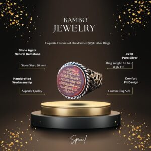 Ayetel Kürsi İslami Yüzük - Gümüş Erkek Yüzüğü - Görsel 2