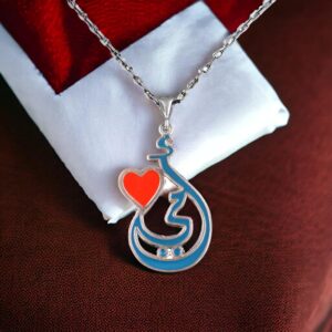 925 Ayar Gümüş, İslami Kolye İnce Takı Doğum Günü Hediyeleri Yıldönümü için Anne Eş Kız Kadın Erkekler için Gümüş Zincir ile - Görsel 5