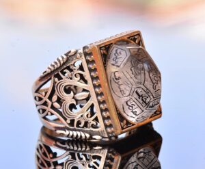 İslam Gümüş Erkek Yüzük - El Yapımı Müslüman Yüzük - Görsel 4