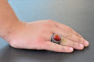 Erkekler için Zarif Doğal Taş Koleksiyonu: 925 Ayar Gümüş Yüzükler - Doğal Agat Taş Seçimi - Görsel 6