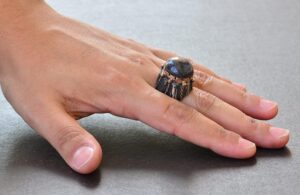 Doğal Star Ruby Taşlı Antik Yüzük - 925 Ayar Gümüş Unisex Yüzük - Görsel 6