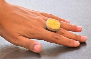 Gerçek Doğal Bal Kehribar Büyük Yuvarlak Taş Yüzük, 925 Ayar Gümüş Erkek Yüzüğü - Görsel 7