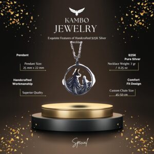 Sterling Gümüş Orman Kolye, Hilal Ay Tasarımı, El Yapımı Takı - Görsel 2