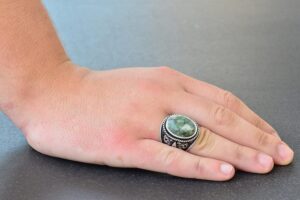 Erkekler için Zarif Taş Koleksiyonu: 925 Ayar Gümüş Yüzükler - Doğal Krizopras Taş Seçimi - Görsel 6