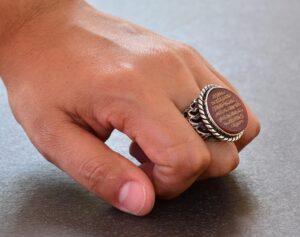 Ayetel Kürsi İslami Yüzük - Gümüş Erkek Yüzüğü - Görsel 7