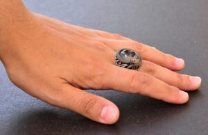 Doğal Yemen Akik Taşı, Yılan Yüzük, El Yapımı Yüzük, Gümüş Erkek Yüzüğü, Onun İçin Hediye, Gümüş Aksesuar Kahverengi - Görsel 6