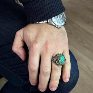 925 Ayar Gümüş Yüzük, Gerçek Doğal Drusy Kristal Kuvars Taşı Yüzük - Görsel 3