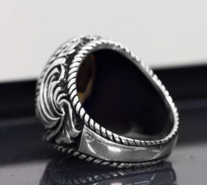 El Yapımı Sultanite Taş Yüzük, 925 Ayar Gümüş Erkek Yüzüğü - Dönüştürücü Zarafet - Görsel 6