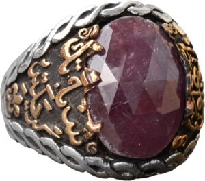 Gerçek Safir Taşlı Yüzük, Erkek Gümüş Safir Yüzük - Görsel 1