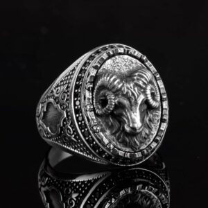 925 Ayar Gümüş Erkek Koç Yüzüğü - Cesur ve Görkemli Tasarım, Günlük Kullanım ve Özel Günler İçin İdeal - Görsel 4