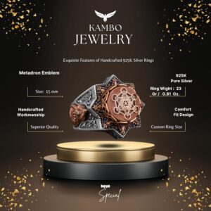 Metatron Sembol Yüzüğü, Kabbalah Yüzüğü, 925 Ayar Gümüş Yüzük - Görsel 2