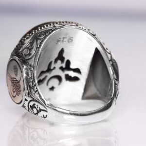 925 Ayar Gümüş Davut Yıldızı Yüzük - Süleyman Mühürü Tasarımı - Görsel 5