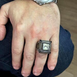 Gerçek Doğal Arizona Turkuaz Taş Yüzük, 925 Ayar Gümüş Yüzük - Görsel 3